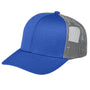 Team 365 Mens Zone Sonic Moisture Wicking Snapback Hat - Heather Royal Blue/Graphite Grey