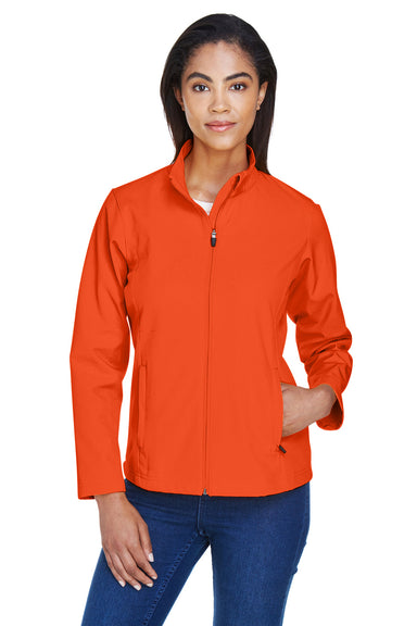 Team 365 TT80W Womens Leader Waterproof Full Zip Jacket Orange Front