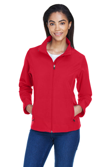Team 365 TT80W Womens Leader Waterproof Full Zip Jacket Red Front