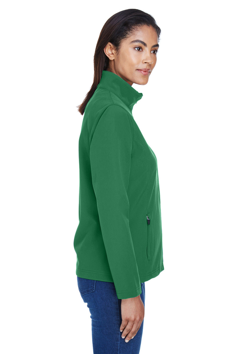 Team 365 TT80W Womens Leader Waterproof Full Zip Jacket Dark Green Side