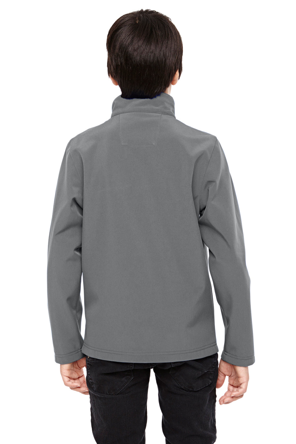 Team 365 TT80Y Youth Leader Waterproof Full Zip Jacket Graphite Grey Back