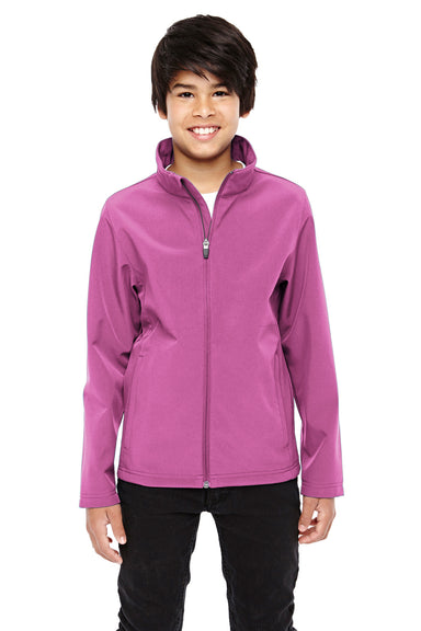 Team 365 TT80Y Youth Leader Waterproof Full Zip Jacket Charity Pink Front