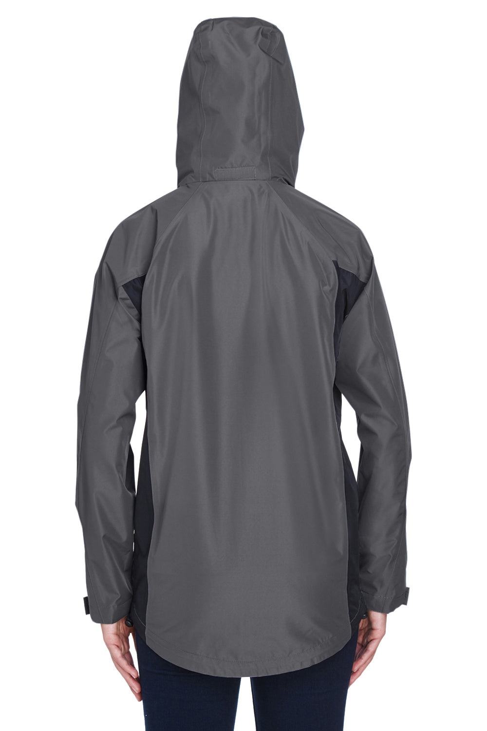 Team 365 TT86W Womens Dominator Waterproof Full Zip Hooded Jacket Graphite Grey Back