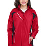 Team 365 Womens Dominator Waterproof Full Zip Hooded Jacket - Red