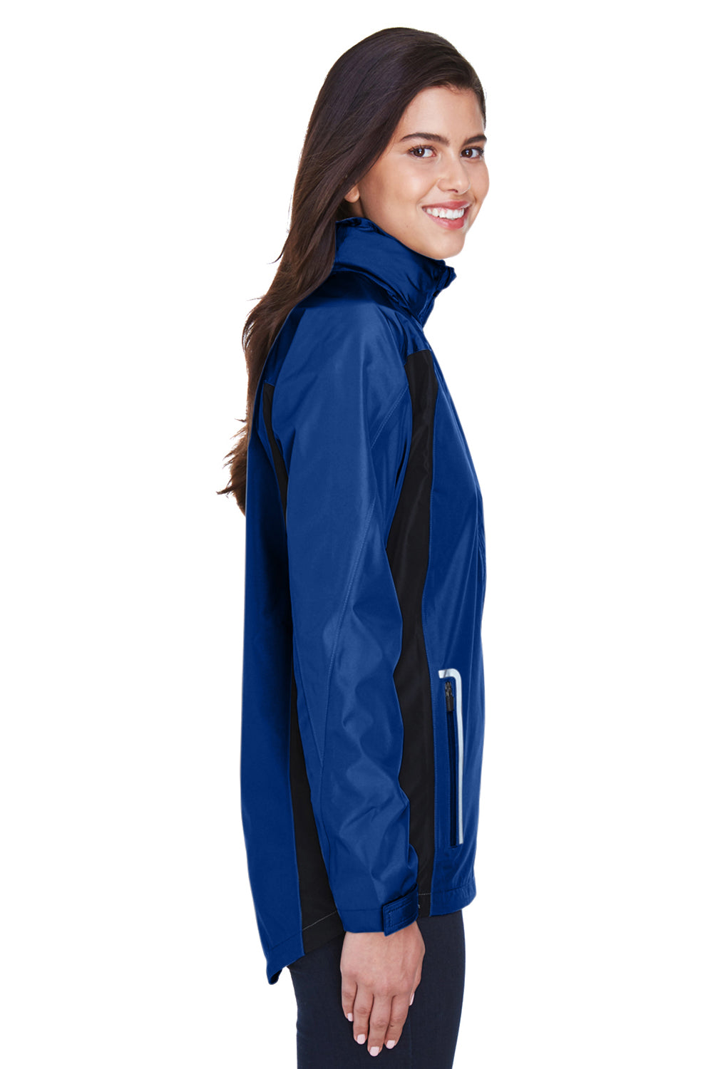 Team 365 TT86W Womens Dominator Waterproof Full Zip Hooded Jacket Royal Blue Side