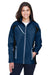 Team 365 TT86W Womens Dominator Waterproof Full Zip Hooded Jacket Navy Blue Front