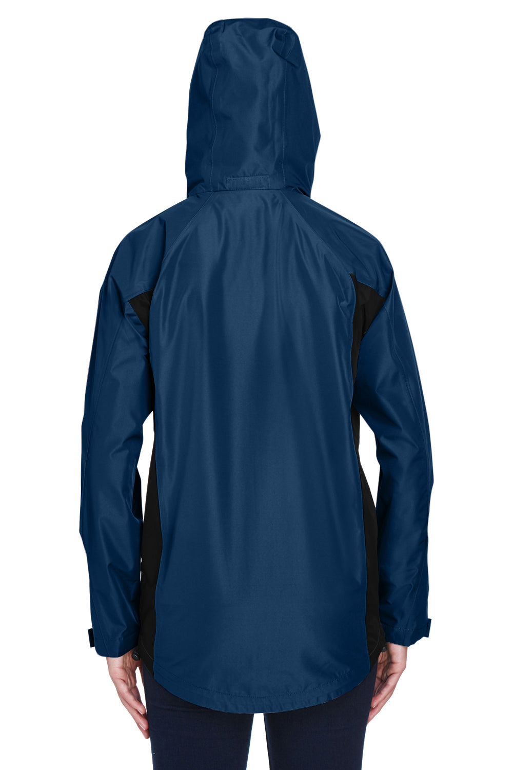 Team 365 TT86W Womens Dominator Waterproof Full Zip Hooded Jacket Navy Blue Back