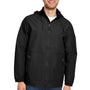 Team 365 Mens Zone HydroSport Full Zip Hooded Jacket - Black