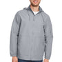 Team 365 Mens Zone HydroSport Full Zip Hooded Jacket - Graphite Grey