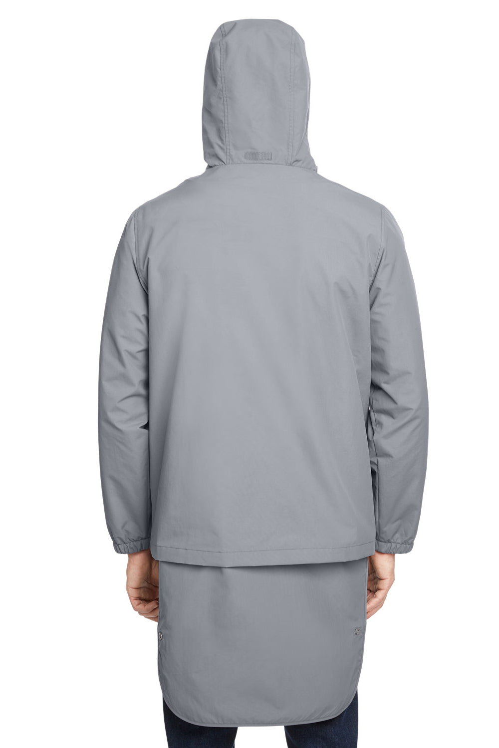 Team 365 TT87 Mens Zone HydroSport Full Zip Hooded Jacket Graphite Grey Back