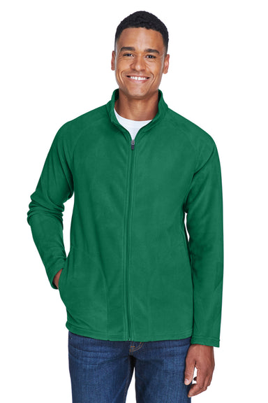 Team 365 TT90 Mens Campus Full Zip Microfleece Jacket Kelly Green Front