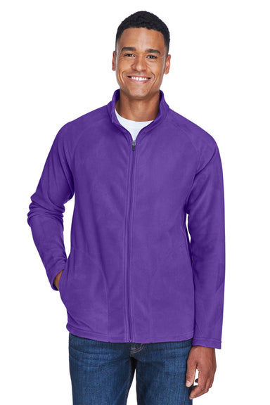 Team 365 TT90 Mens Campus Full Zip Microfleece Jacket Purple Front