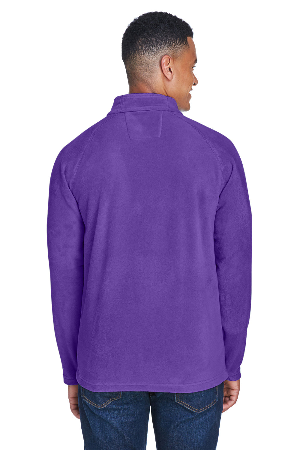 Team 365 TT90 Mens Campus Full Zip Microfleece Jacket Purple Back