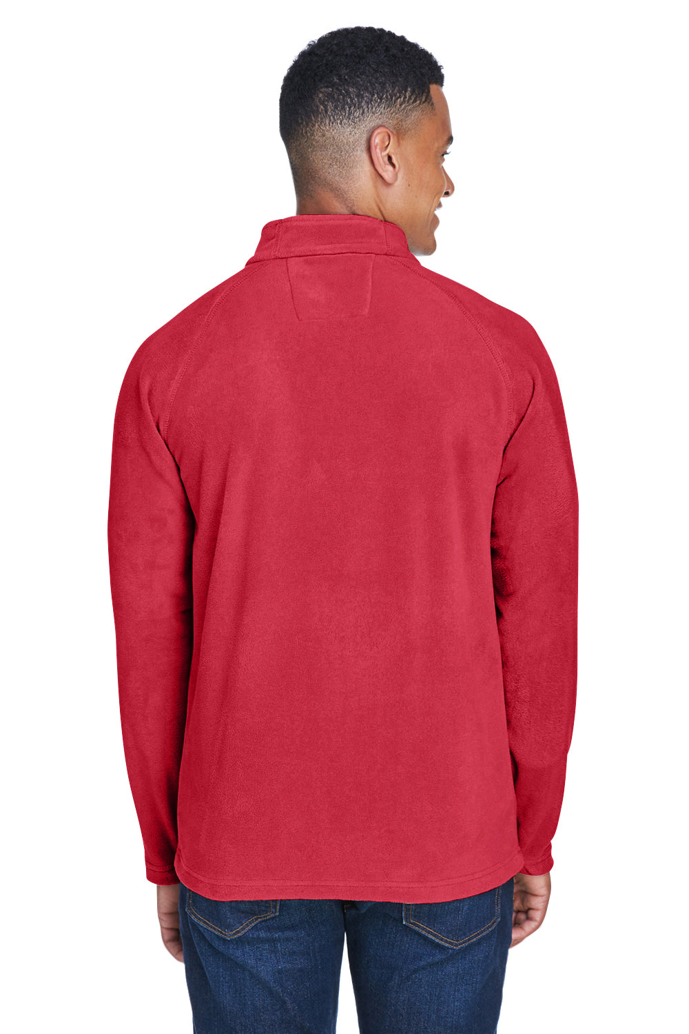 Team 365 TT90 Mens Campus Full Zip Microfleece Jacket Red Back