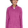 Team 365 Womens Campus Pill Resistant Microfleece Full Zip Jacket - Charity Pink