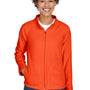 Team 365 Womens Campus Pill Resistant Microfleece Full Zip Jacket - Orange - Closeout