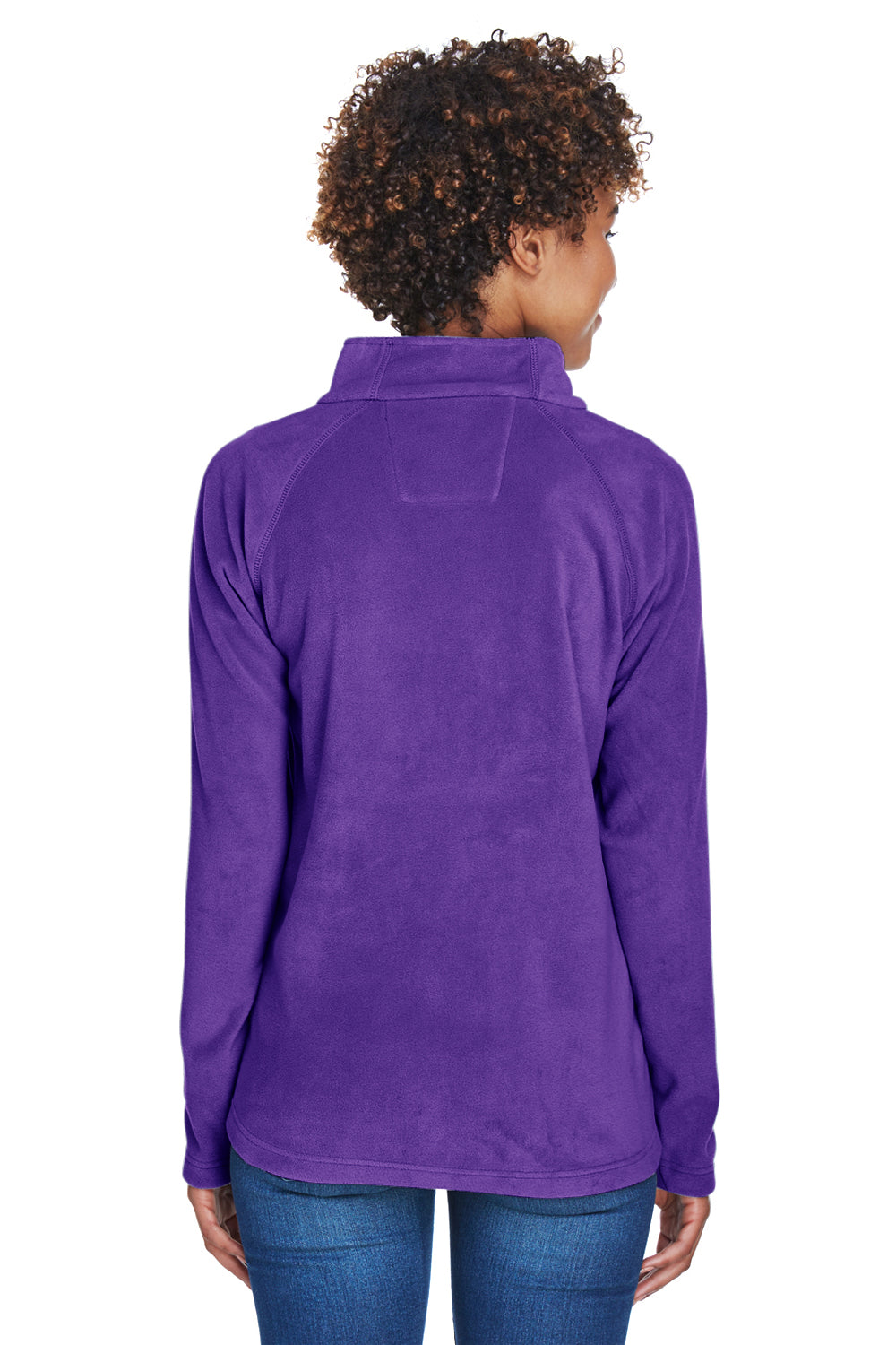 Team 365 TT90W Womens Campus Full Zip Microfleece Jacket Purple Back
