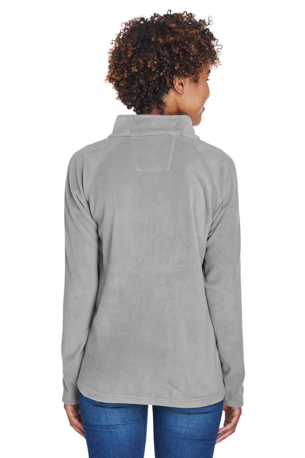 Team 365 TT90W Womens Campus Full Zip Microfleece Jacket Graphite Grey Back