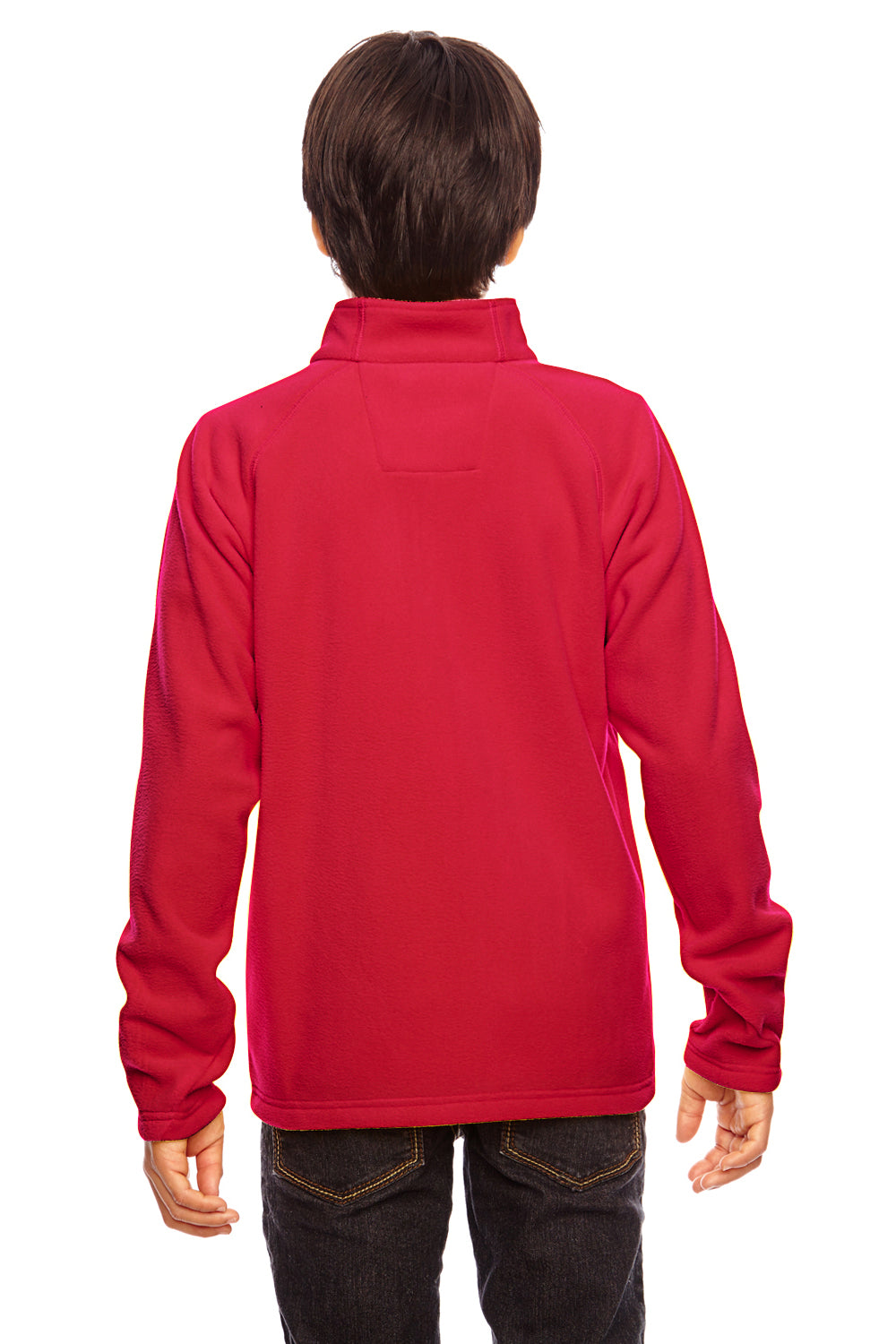 Team 365 TT90Y Youth Campus Full Zip Microfleece Jacket Red Back