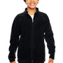 Team 365 Youth Campus Pill Resistant Microfleece Full Zip Jacket - Black