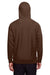 Team 365 TT95 Mens Zone HydroSport Fleece Water Resistant Full Zip Hooded Sweatshirt Hoodie Brown Back
