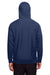 Team 365 TT95 Mens Zone HydroSport Fleece Water Resistant Full Zip Hooded Sweatshirt Hoodie Navy Blue Back