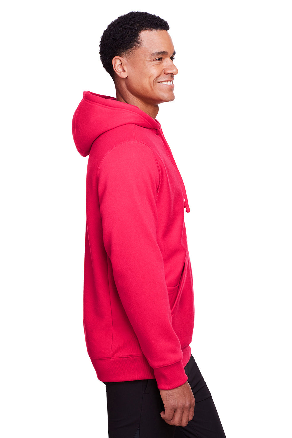 Team 365 TT95 Mens Zone HydroSport Fleece Water Resistant Full Zip Hooded Sweatshirt Hoodie Red Side