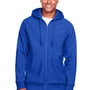 Team 365 Mens Zone HydroSport Fleece Water Resistant Full Zip Hooded Sweatshirt Hoodie - Royal Blue