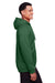 Team 365 TT95 Mens Zone HydroSport Fleece Water Resistant Full Zip Hooded Sweatshirt Hoodie Dark Green Side