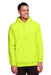 Team 365 TT96 Mens Zone HydroSport Fleece Water Resistant Hooded Sweatshirt Hoodie Safety Yellow Front