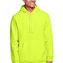 Team 365 Mens Zone HydroSport Fleece Water Resistant Hooded Sweatshirt Hoodie - Safety Yellow