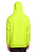 Team 365 TT96 Mens Zone HydroSport Fleece Water Resistant Hooded Sweatshirt Hoodie Safety Yellow Back