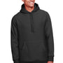 Team 365 Mens Zone HydroSport Fleece Water Resistant Hooded Sweatshirt Hoodie - Black
