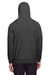 Team 365 TT96 Mens Zone HydroSport Fleece Water Resistant Hooded Sweatshirt Hoodie Heather Dark Grey Back