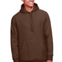 Team 365 Mens Zone HydroSport Fleece Water Resistant Hooded Sweatshirt Hoodie - Dark Brown