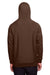Team 365 TT96 Mens Zone HydroSport Fleece Water Resistant Hooded Sweatshirt Hoodie Brown Back