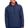 Team 365 Mens Zone HydroSport Fleece Water Resistant Hooded Sweatshirt Hoodie - Dark Navy Blue
