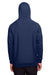 Team 365 TT96 Mens Zone HydroSport Fleece Water Resistant Hooded Sweatshirt Hoodie Navy Blue Back