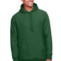 Team 365 Mens Zone HydroSport Fleece Water Resistant Hooded Sweatshirt Hoodie - Dark Green