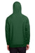 Team 365 TT96 Mens Zone HydroSport Fleece Water Resistant Hooded Sweatshirt Hoodie Dark Green Back