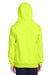 Team 365 TT96Y Youth Zone HydroSport Fleece Water Resistant Hooded Sweatshirt Hoodie Safety Yellow Back