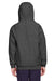 Team 365 TT96Y Youth Zone HydroSport Fleece Water Resistant Hooded Sweatshirt Hoodie Heather Dark Grey Back