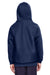 Team 365 TT96Y Youth Zone HydroSport Fleece Water Resistant Hooded Sweatshirt Hoodie Navy Blue Back