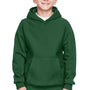 Team 365 Youth Zone HydroSport Fleece Water Resistant Hooded Sweatshirt Hoodie - Dark Green