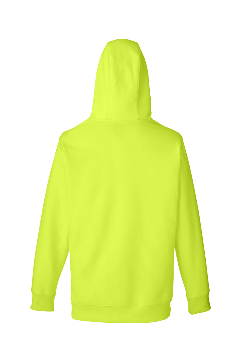 Team 365 TT97 Mens Zone HydroSport 1/4 Zip Hooded Sweatshirt Hoodie Safety Yellow Flat Back