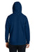 Team 365 TT97 Mens Zone HydroSport 1/4 Zip Hooded Sweatshirt Hoodie Dark Navy Blue Back