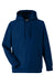 Team 365 TT97 Mens Zone HydroSport 1/4 Zip Hooded Sweatshirt Hoodie Dark Navy Blue Flat Front