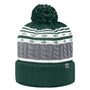 J America Mens Altitude Knit Beanie - Forest Green/Grey