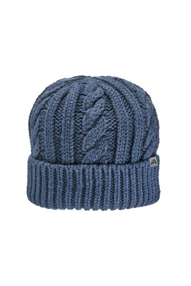 J America TW5003 Mens Empire Knit Beanie Navy Blue Front
