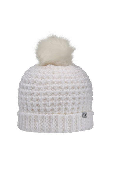 J America TW5005 Mens Slouch Bunny Knit Beanie White Front